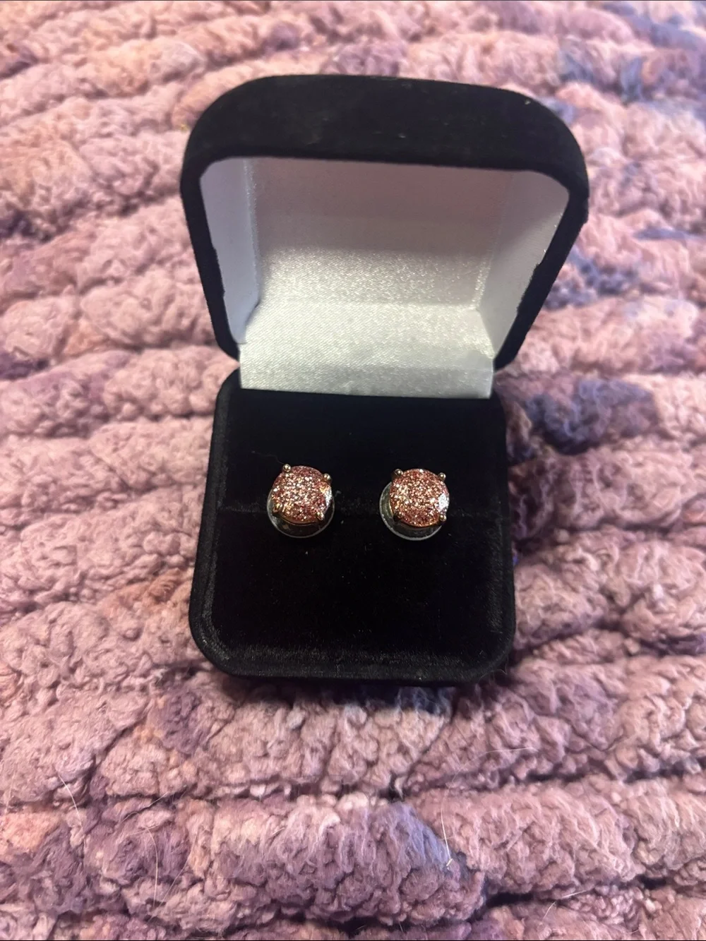 kate spade Rose Pink Druzy Stud Earrings